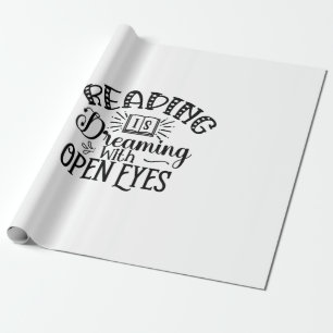 Papier Cadeau Lire L'Art Lire Rêve Avec Les Yeux Ouverts