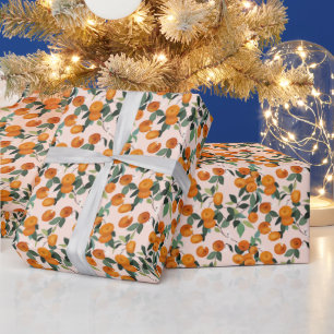 Papier Cadeau Little Cutie Orange Citrus 1er anniversaire
