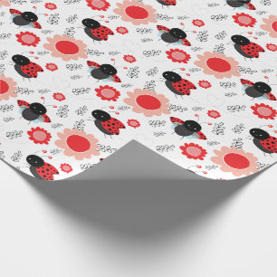 Papier Cadeau Little Ladybug mignon Parti Motif