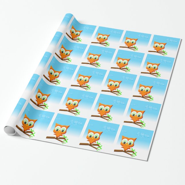 Papier Cadeau Little Owl (Déroulé)