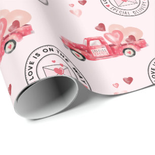 Papier Cadeau Livraison spéciale Camion de couleur d'eau Valenti