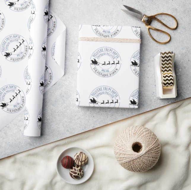 Papier Cadeau Livraison spéciale Père Noël cadeau de Noël (Artisanat)