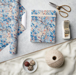 Papier Cadeau Livre d'art marbré Ebru turc