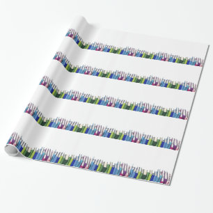 Papier Cadeau Livres colorés