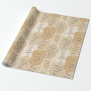 Papier Cadeau Livres de Crème Inspirants Magie
