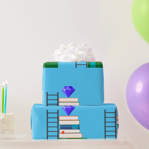Papier Cadeau Livres Gem