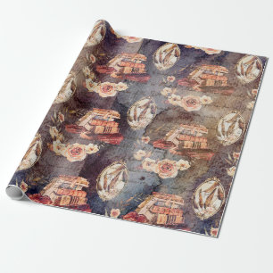Papier Cadeau Livres magiques vintages