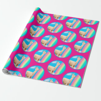 Papier Cadeau Llama Licking Rainbow