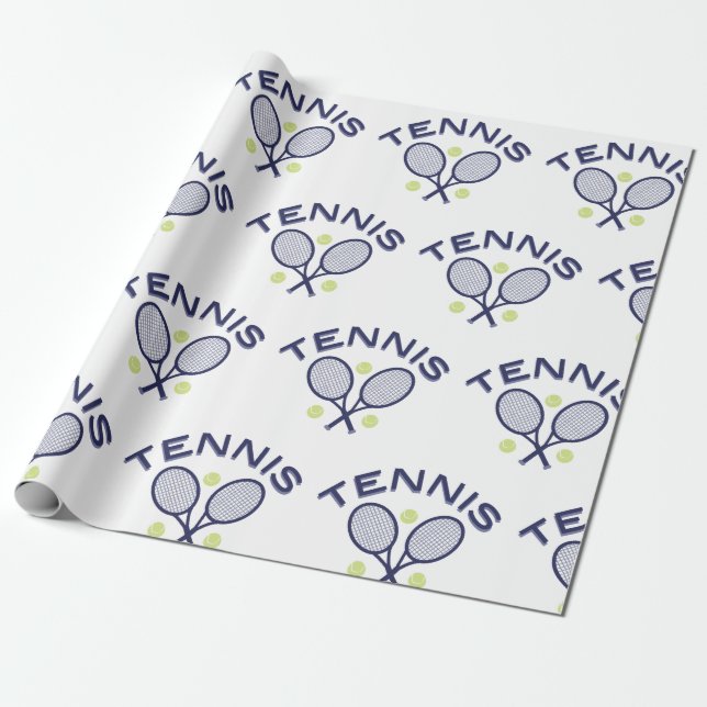 Papier Cadeau Logo de tennis (Déroulé)
