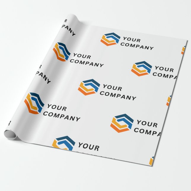 Papier Cadeau Logo d'entreprise personnalisé (Déroulé)