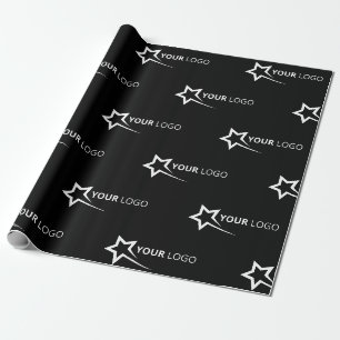 Papier Cadeau Logo d'entreprise personnalisé Marqué noir