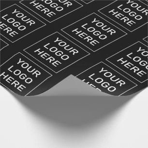 Papier Cadeau Logo d'entreprise personnalisé professionnel noir