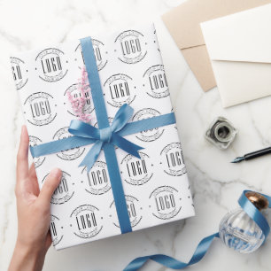 Papier Cadeau Logo d'entreprise personnalisée moderne marque com