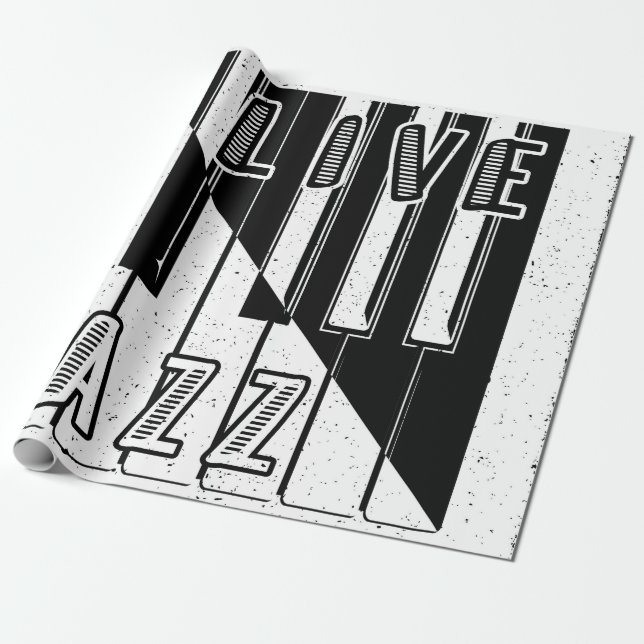Papier Cadeau Logo d'illusion de jazz en direct (Déroulé)