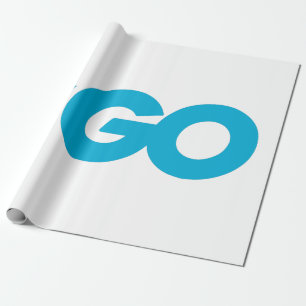 Papier Cadeau Logo Golang (Go Programming Language)