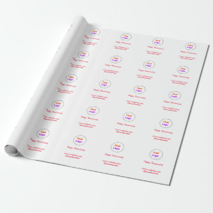Papier Cadeau Logo personnalisé simple et élégant ici compagnie 