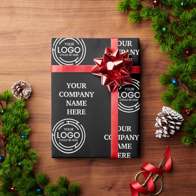 Papier Cadeau Logo professionnel Elegant Company Black Business (Cadeau de vacances)