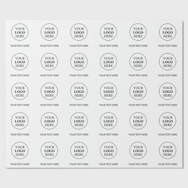 Papier Cadeau Logo Promotionnel Personnalisé – Aucune Commande M (Plat)