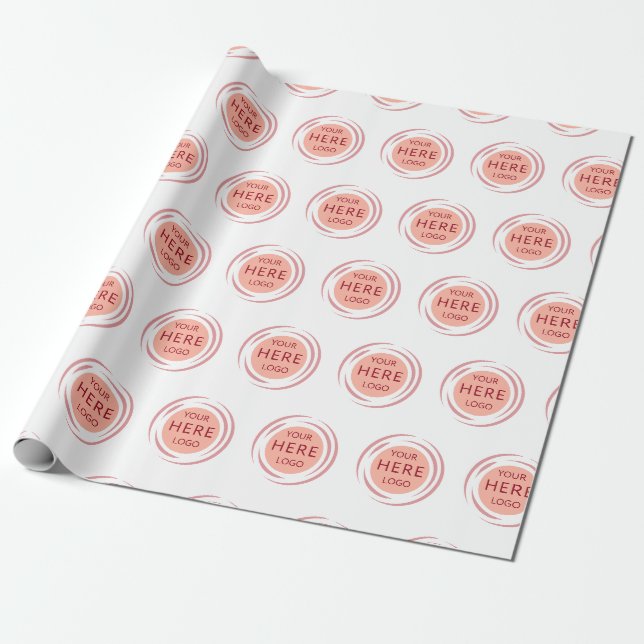 Papier Cadeau Logo promotionnel personnalisé Marqué blanc (Déroulé)