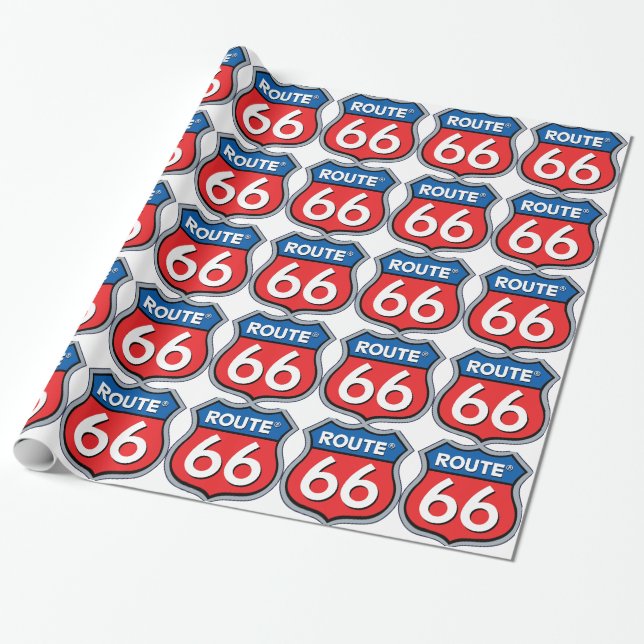 Papier Cadeau Logo Route 66 (Déroulé)