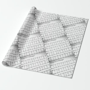 Papier Cadeau Loin dans un maître Noël Partition de musique