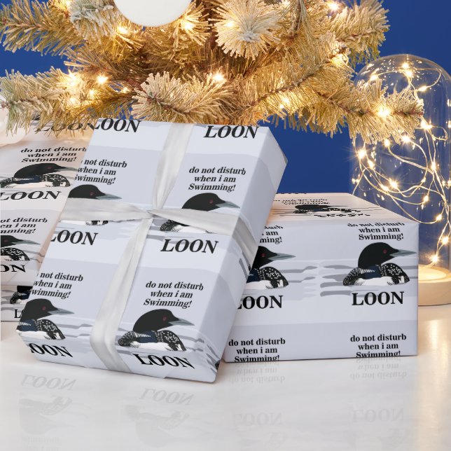 Papier Cadeau Loon Common Loon Bird Lake Funny (Vacances)