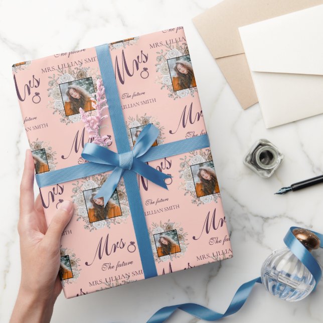 Papier Cadeau L'Or Élégant Et L'Avenir Mme Fête des mariées (Cadeaux)