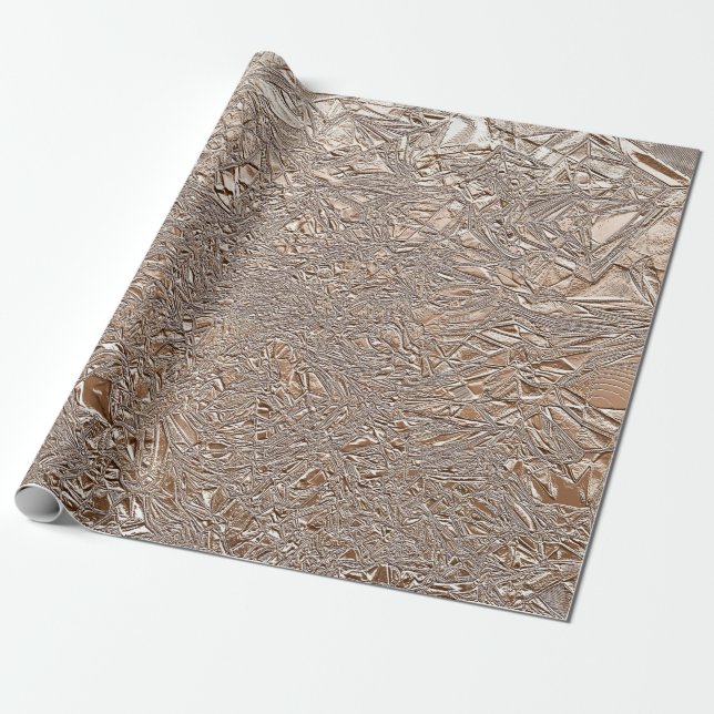 Papier Cadeau L'Or Et La Crème Chic Rose Sombre (Déroulé)