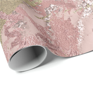 Papier Cadeau L'or rose rougissent le mauve métallique brillant