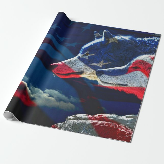 Papier Cadeau Loup (Déroulé)
