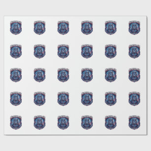 Papier Cadeau Loup Cyberpunk Futur Liberté Ai Patriotique