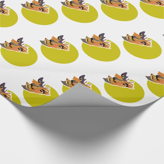 Papier Cadeau Loup de Lune, Fête d'Halloween (Coin)
