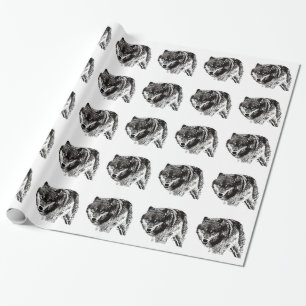 Papier Cadeau Loup sauvage