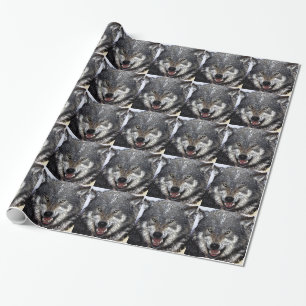 Papier Cadeau Loup sauvage