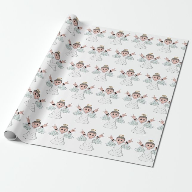 Papier Cadeau Lourde musique amour ange (Déroulé)