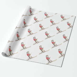 Papier Cadeau Loutre de ski