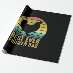 Papier Cadeau Louvain de poulet Meilleur papa de poulet jamais