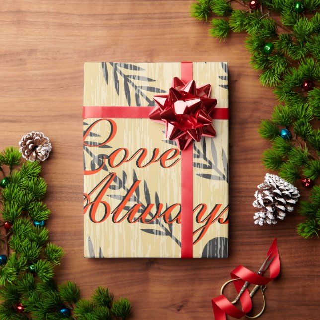 Papier Cadeau Love Always Valentine Wrapping Papier (Cadeau de vacances)