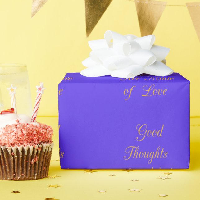 Papier Cadeau Love Create Your Own Good Thoughts (Fête d'anniversaire)