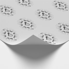 Papier Cadeau Love Grey