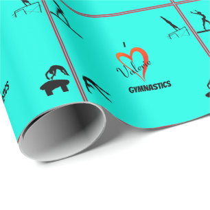 Papier Cadeau Love Gymnastique Événements Filles