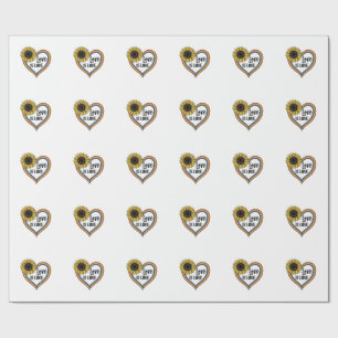 Papier Cadeau Love Is Love Tournesol Cœur Vintage Vector T-Shirt