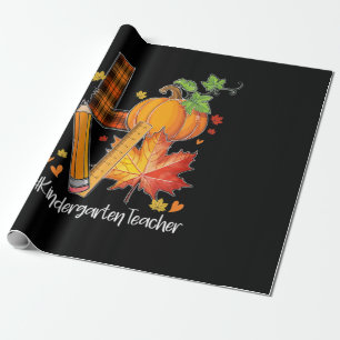 Papier Cadeau LOVE jardin d'enfants enseignant congé d'automne a