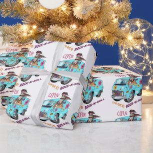 Papier Cadeau Love Peace Rock N Roll