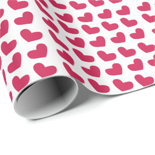 Papier Cadeau Love Pink Love Heart