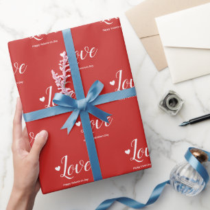 Papier Cadeau Love Red Happy Valentine's Day