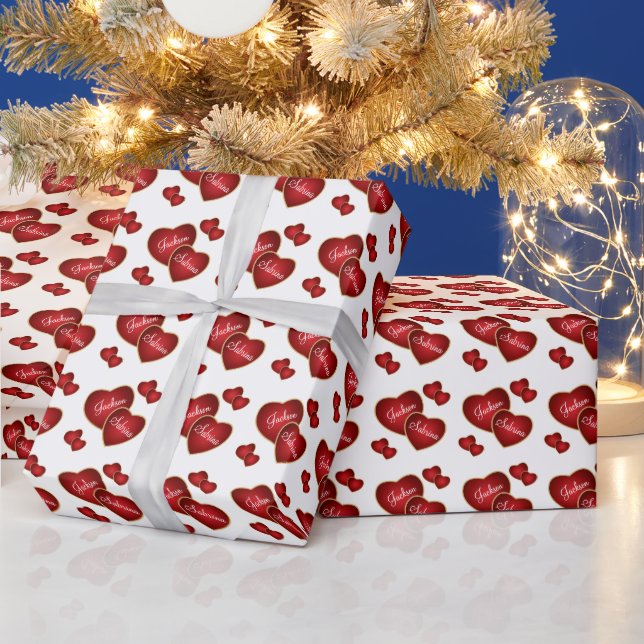 Papier Cadeau Love Red Valentine Hearts (Vacances)