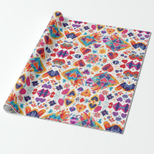 Love Vibes Valentines Jour Enveloppement Papier