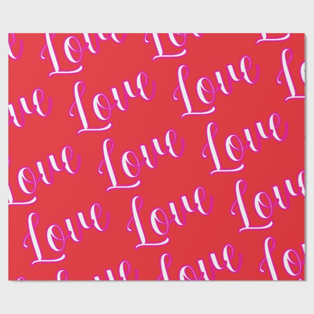 Papier Cadeau "Love" Wrapping Paper (Plat)