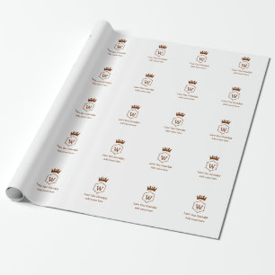 Papier Cadeau Love you grand-pa couronne ajouter nom détails bru
